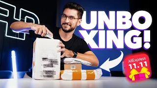 SUPER UNBOXING só de coisa top que comprei no AliExpress! CHEGOU RÁPIDO e SEM TAXA!