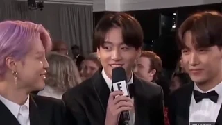 BTS JUNGKOOK SPEAKING IN ENGLISH AT GRAMMYS RED CARPET INTERVIEW