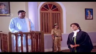Lawyer Malashree Argues Against His Father In Law | Kitturina Huli Kannada Movie Scene | Shashikumar
