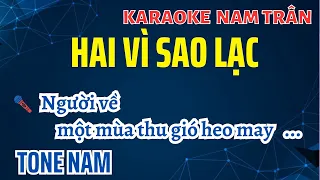 Karaoke Hai Vì Sao Lạc Tone Nam | Nam Trân