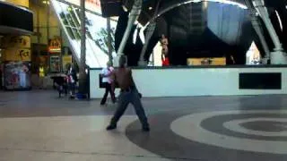 Crazy dancing on Fremont Street Las Vegas Old Town