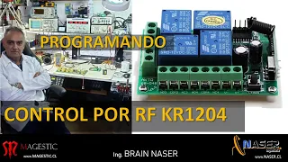 📠 KR1204 PROGRAMACION MODULO RELÉS INALAMBRICO, 4 CANALES, 433MHz - ESPAÑOL