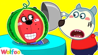 Funny Stories About Wolfoo Plays Hide and Seek in Watermelon   Wolfoo Channel Ki