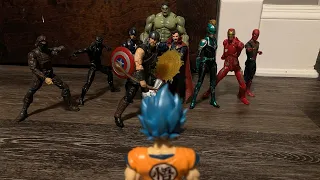 Goku vs marvel characters stop Motion