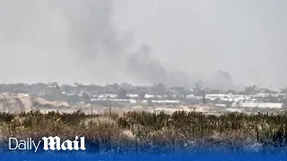 LIVE: Smoke rising over the southern Gaza city of Rafah