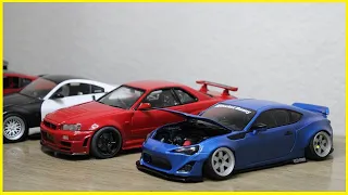 Building a widebody V8 Scion FRS/ Toyota Gt86 Complete Build! [Aoshima 1/24 Scale Model Kit]