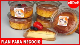 💥con solo 3 INGREDIENTES haz este FLAN para negocio SIN HORNO🍮receta FACIL rápida y ECONOMICA