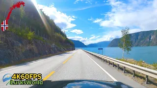 Driving in Norway - Lærdal to Sogndalsfjøra - 4K60