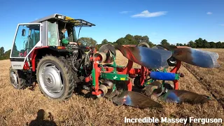 1992 Massey Ferguson 3070 Autotronic 3.9 Litre 4-Cyl Diesel Tractor (88 HP) with Kverneland Plough