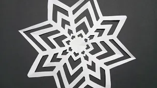 Paper Cutting Design। How To Paper Snowflake For Room Decorations। Easy Paper Crafts