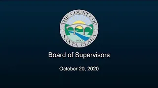 Board of Supervisors October 20,  2020 9:30 AM  ......