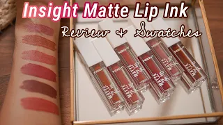 NEW Insight Matte Lip Ink Lipsticks Review & Swatches (Under ₹200)