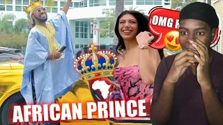 GOLD DIGGER PRANK "Rich African Prince" Coming to America in Gold Bentley Part 1 jinxsakai Reaction