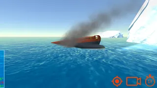 RMS Titanic Sinking with Sleeping Sun - Ship Mooring 3D