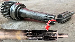 The Ingenious Mechanic How to Repair Broken Truck Transmission Input Shaft very Nicely