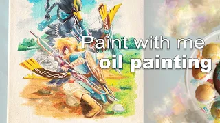 PAINT WITH ME | Oil painting | 🌿 Zelda Breath of the Wild