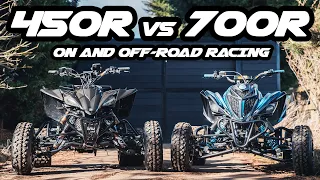 Yamaha YFZ-450R Stage 3 vs Yamaha Raptor 700 Stage 5 BATTLE *On and Off-Road Racing*