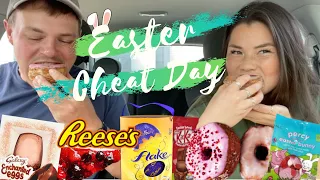 CHEAT DAY #1 EASTER SPECIAL!! YUMNUTS | CHEESECAKE | CHOCOLATE EGGS