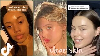 How to get clear skin ✨ tiktok compilation