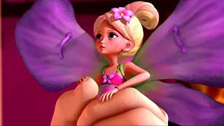 Makena grabs Thumbelina (from Barbie presents: Thumbelina) [Para-Giantess]