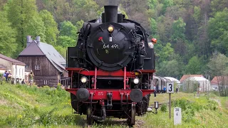 Es dampft wieder im Wiesenttal | 1. Betriebstag der Dampfbahn Fränkische Schweiz mit 64 491