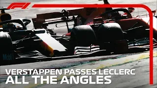 Verstappen's Pass On Leclerc - All The Angles | 2019 Austrian Grand Prix
