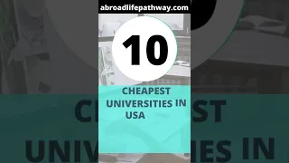 10 Cheapest Universities in USA for International Students #StudyInUsa2022 #shorts