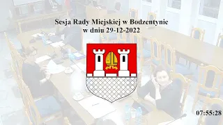 Sesja Rady Miejskiej w Bodzentynie z dnia 29 grudnia 2022 r.
