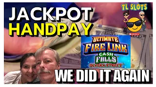 Ultimate Fire Link Cash Falls SLOT MACHINE HAND PAY* at Four Winds Casino #ultimatefirelink #handpay