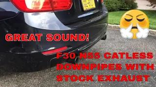 BMW 335i N55 CATLESS DOWNPIPES WITH STOCK EXHAUST