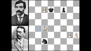 12-я партия Тарраш - Ласкер, матч на первенство мира 1908 года, Мюнхен. (1-0)