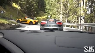 Autobahn and Stelvio Pass with R8, P1, 918 and F12 - Alps Adventure Part 2