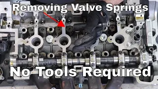 Removing Valve Springs Without Any Special Tools - No Machine Shop Needed - Fix Bent Valves