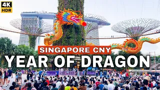 🇸🇬8K - Singapore Chinese New Year | Marina Bay Sands | Gardens By The Bay | Flower Dome 🧧