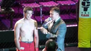 BRIAN T-CITY ORTEGA MMA FIGHT DECISION/POST FIGHT, 1/15/11 RESPECT IN THE CAGE