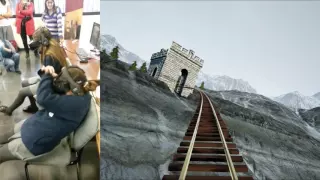 Funny reaction to virtual reality roller coaster by SimDesign