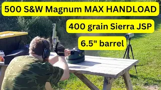 500 S&W Magnum MAX HANDLOAD - 400 Grain Sierra JSP (re-upload in 1080p)