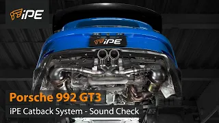 Porsche 992 GT3 iPE Catback Exhaust System (Sound Check)