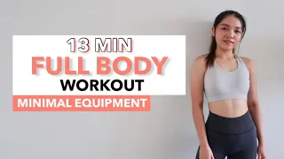 13 MIN FULL BODY (LEGS, BOOTY, ARMS, BACK, ABS) WORKOUT | Minimal Equipment ~ Jacey Yaw