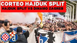 CORTEO TORCIDA SPLIT ULTRAS | Hajduk Split vs Dinamo Zagreb