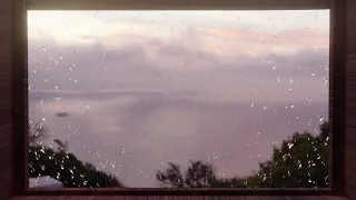 雨の日☔️窓からの眺め🪟窓の雫