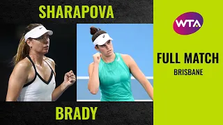 Maria Sharapova vs. Jennifer Brady  | Full Match | 2020 Brisbane Round of 32