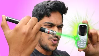 Ultra Powerful Laser vs Smallest Phone!