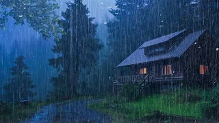 Gentle Night RAIN - Rain Sounds For Sleeping - Thunderstorm Sounds, Relax, Study, ASMR