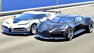 Bugatti La Voiture Noire vs Bugatti Centodieci - Drag Race 20 KM