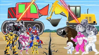 TRANSFORMERS GENERATION 2: Prison Break - Kong, Optimus Prime, Bumblebee, Excavator, Crane, Arcee 1