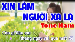 Xin Làm Người Xa Lạ Karaoke Nhạc Sống Tone Nam ( D#m ) - Tình Trần Organ