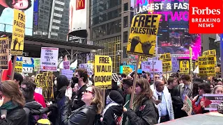 Pro-Palestinian Demonstrators Hold Rally In NYC's Times Square