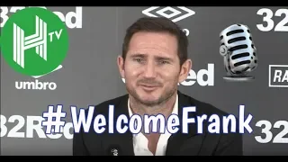 Frank Lampard's first press conference as Derby County manager