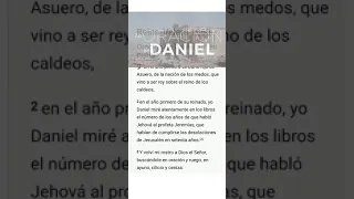 Oracion del Profeta Daniel por su pueblo